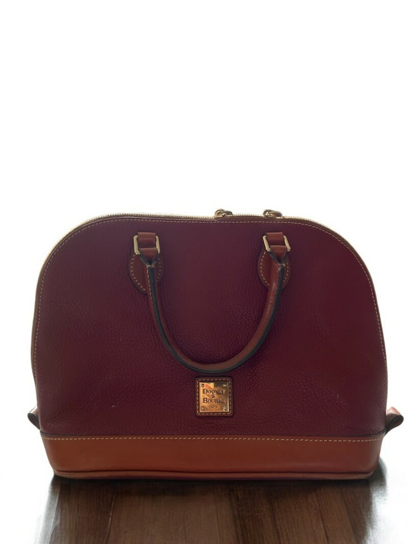 Dooney and  Bourke Leather Satchel-Burgundy
